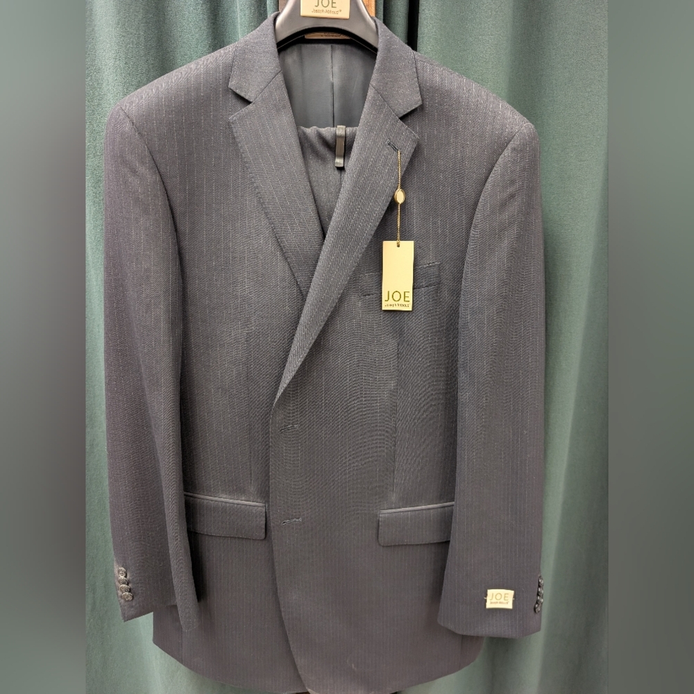 Joseph Abboud Men's Navy Pinstripe Suit. Size 46L. (New With Tags)